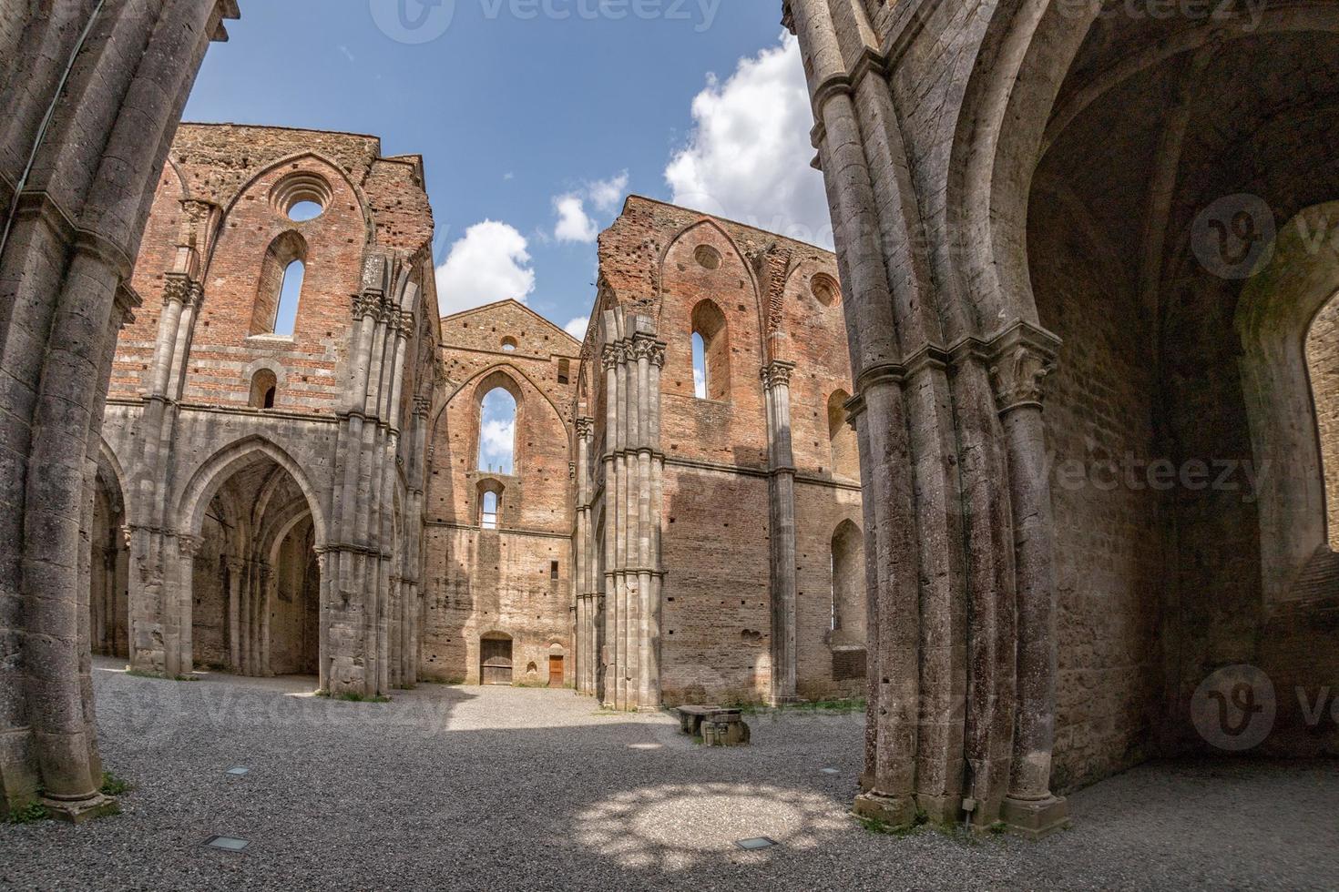 san galgano church with no roof in tuscany photo