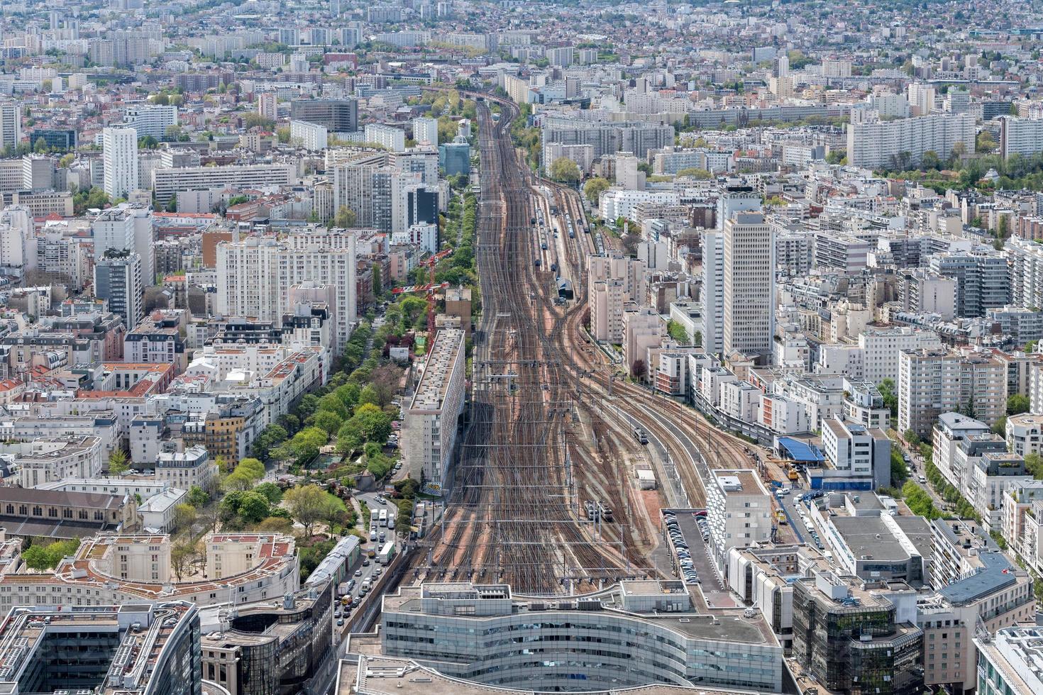 Paris blue sky aerial view landscape panorama photo