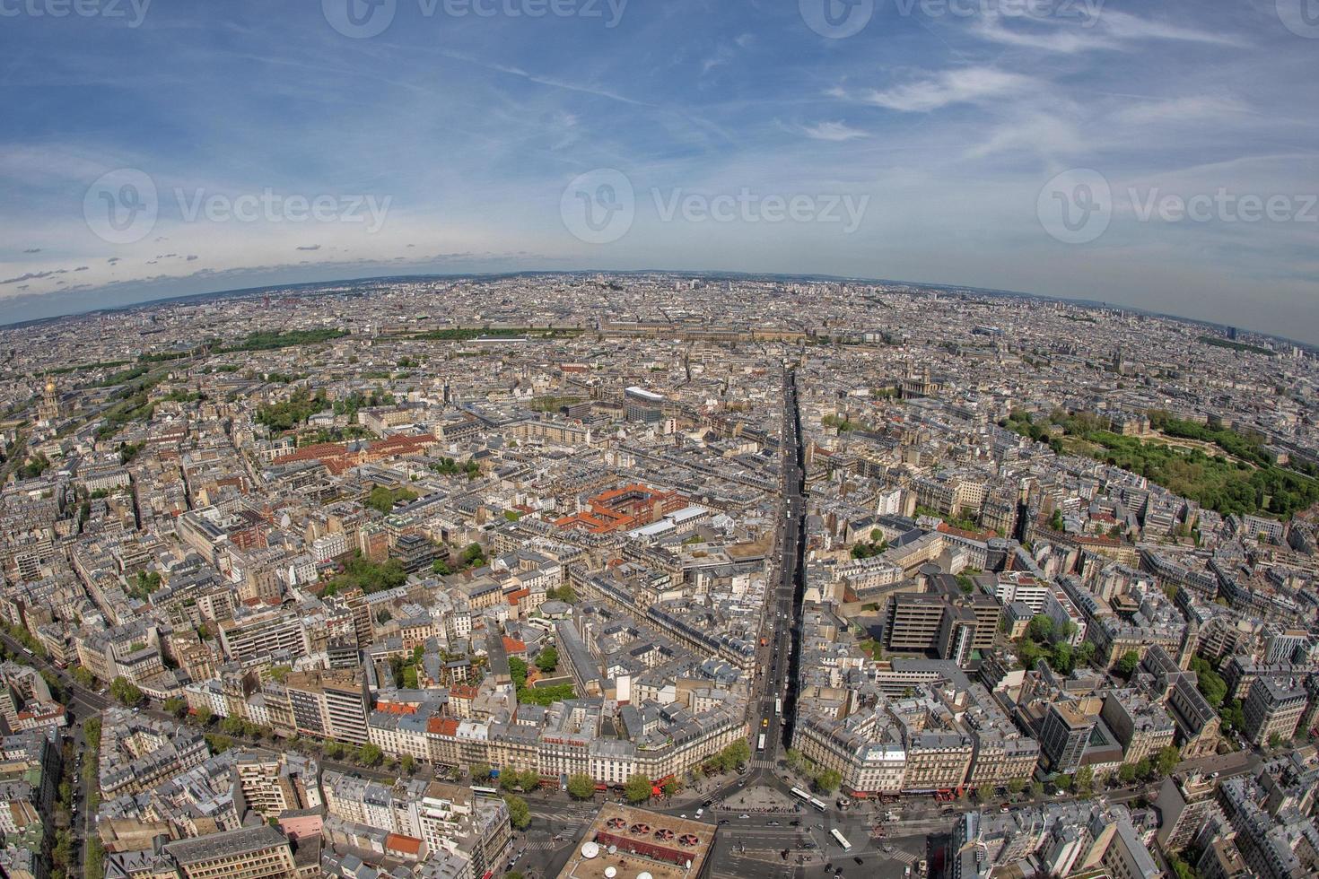 paris building city view aerial landscape from tower photo