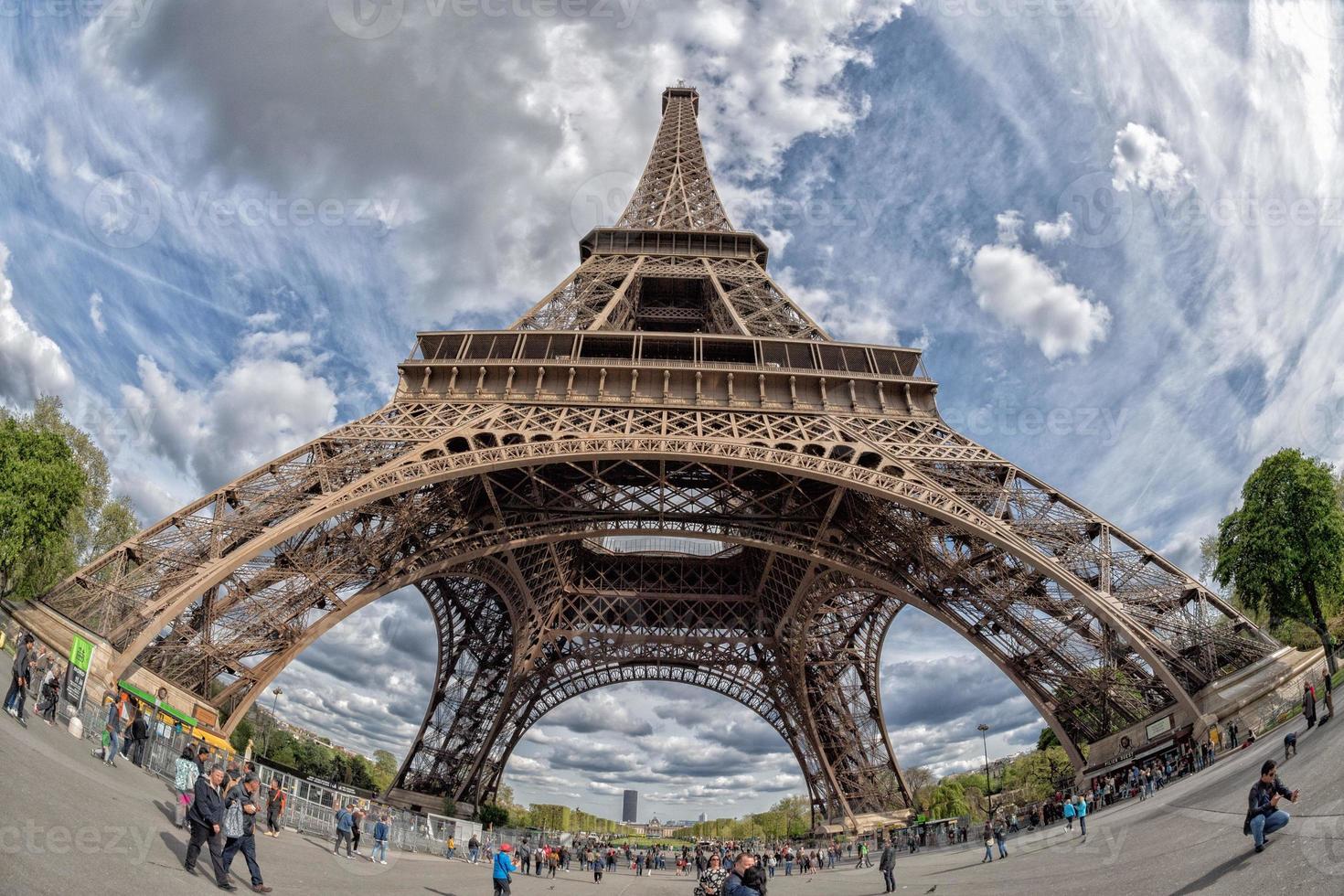 PARIS, FRANCE - MAY 2, 2016 Tour Eiffel town symbol on sunny day photo