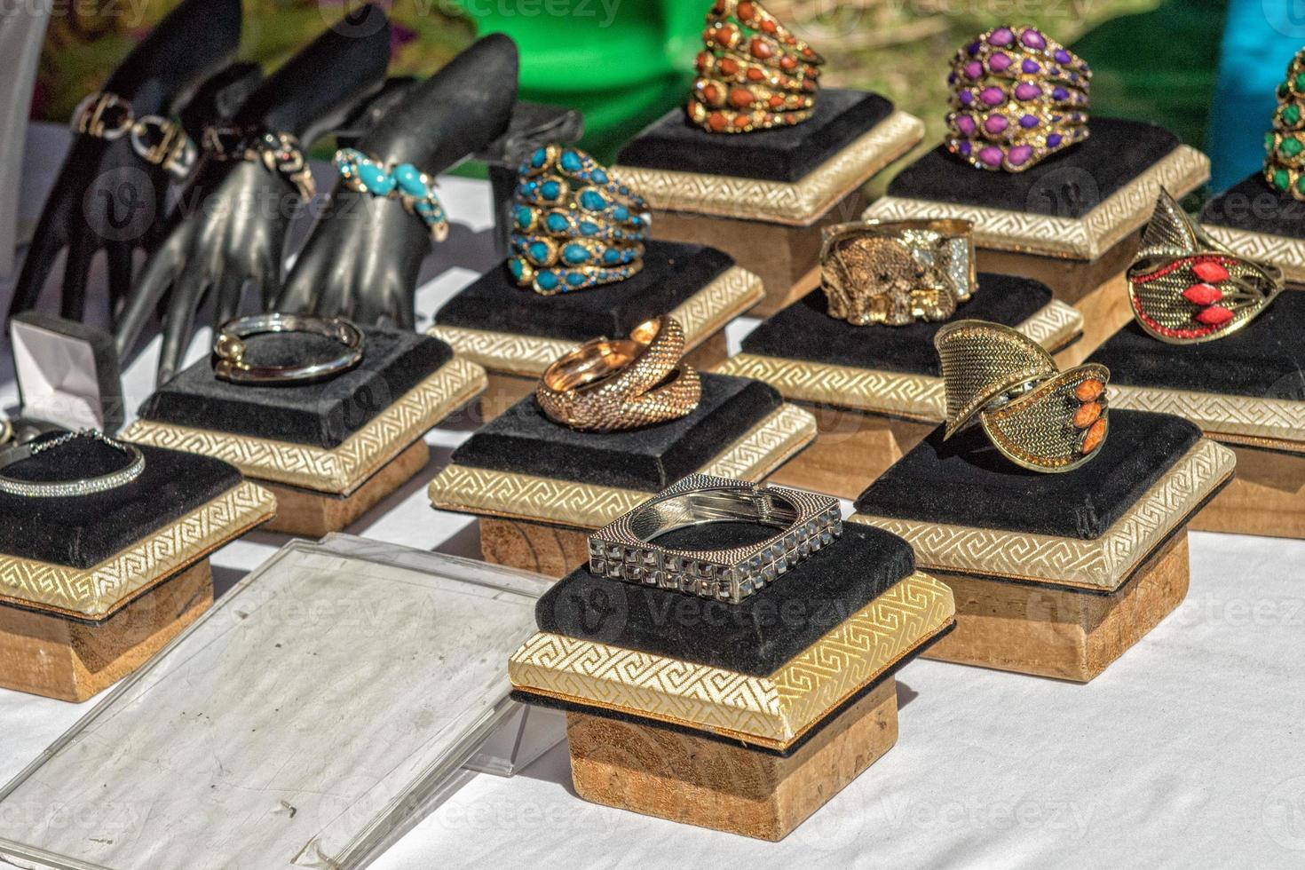 ethnic rings for sale at market photo