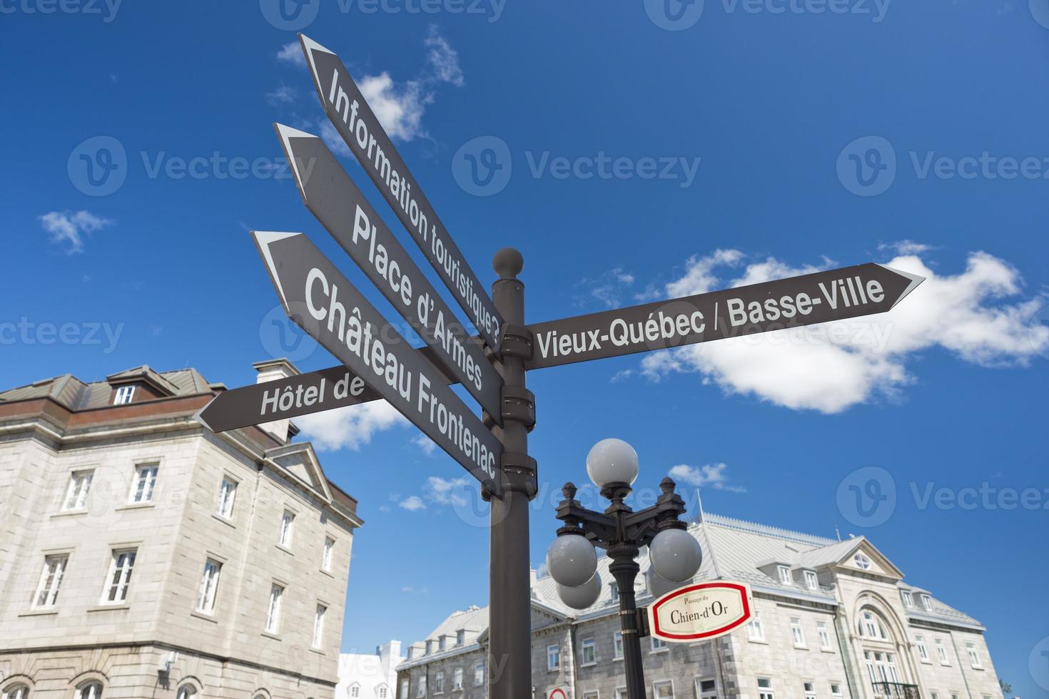 quebec city street sign photo