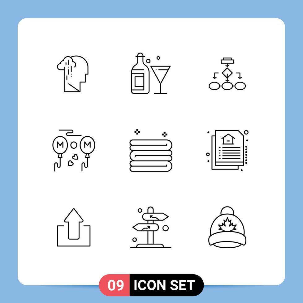 9 Thematic Vector Outlines and Editable Symbols of mom workflow wine structure data architecture Editable Vector Design Elements