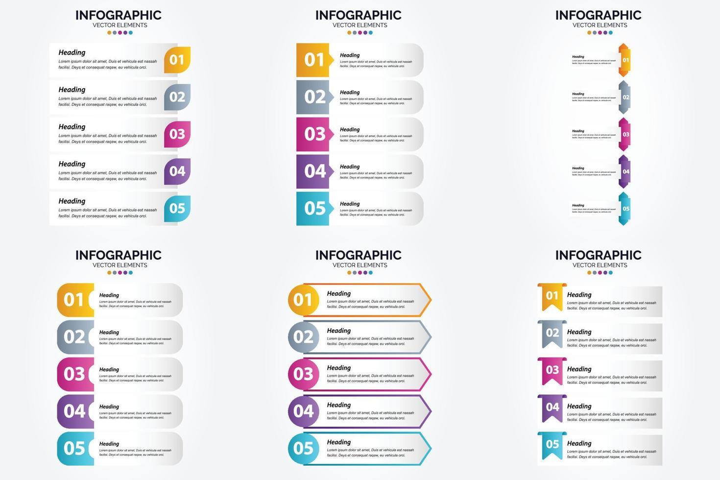 The vector illustrations in this set are ideal for creating infographics for advertising. brochures. flyers. and magazines.