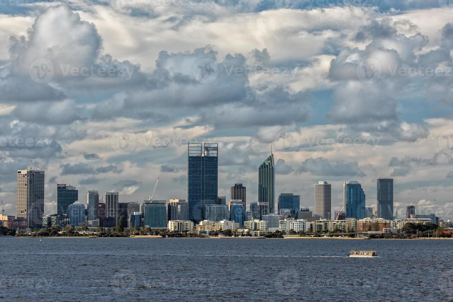 PERTH, AUSTRALIA, AUGUST, 18 2015 - Cityscape on cloudy day photo