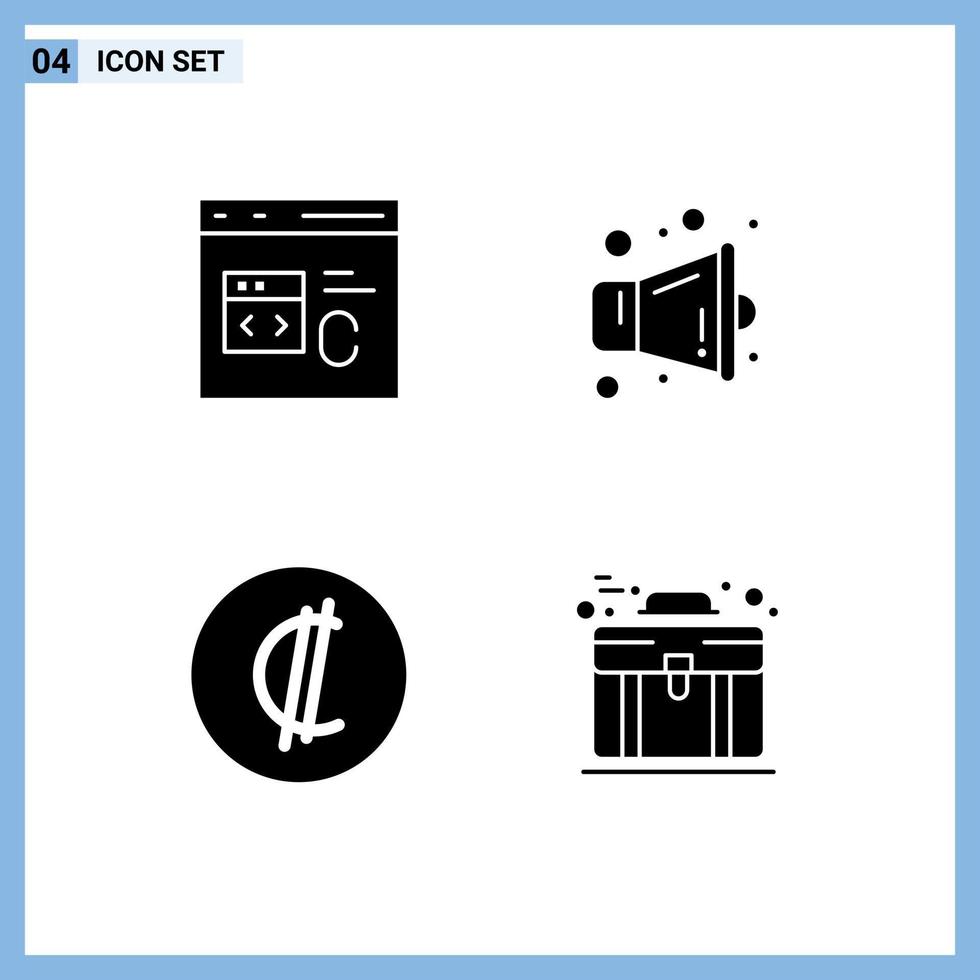 Modern Set of Solid Glyphs Pictograph of c costa develop multimedia rican Editable Vector Design Elements