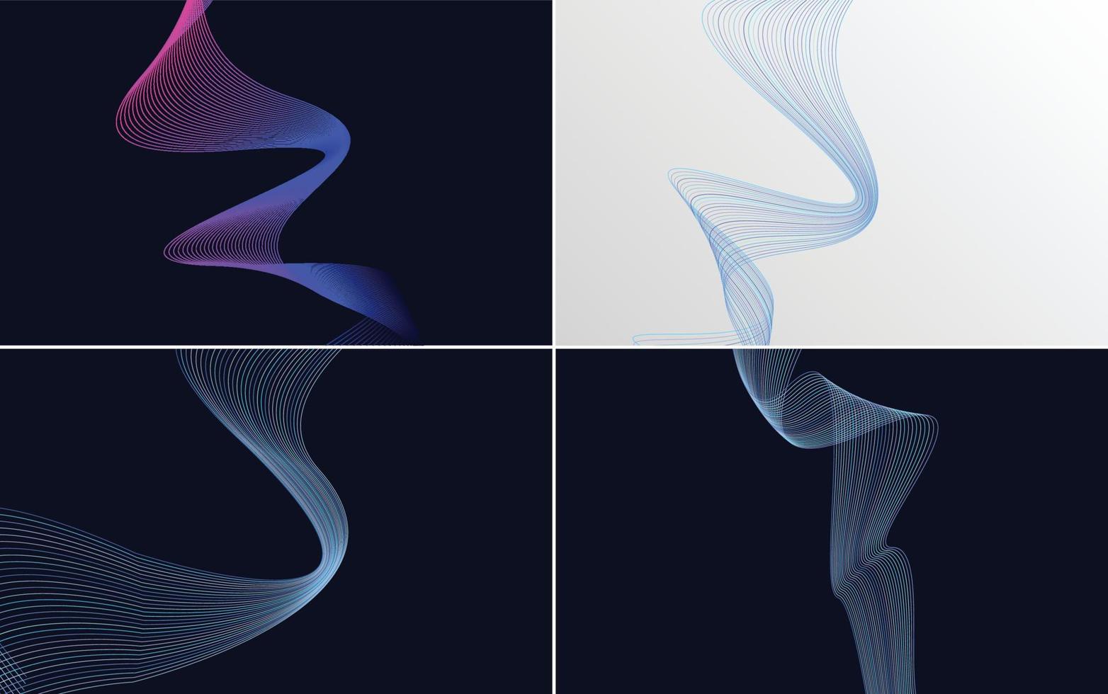 modern wave curve abstract presentation background Pack vector