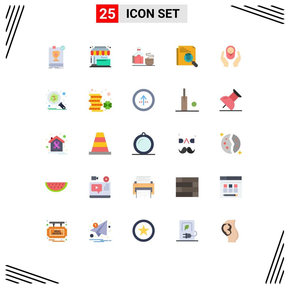 25 Creative Icons Modern Signs and Symbols of page search search store page hot Editable Vector Design Elements
