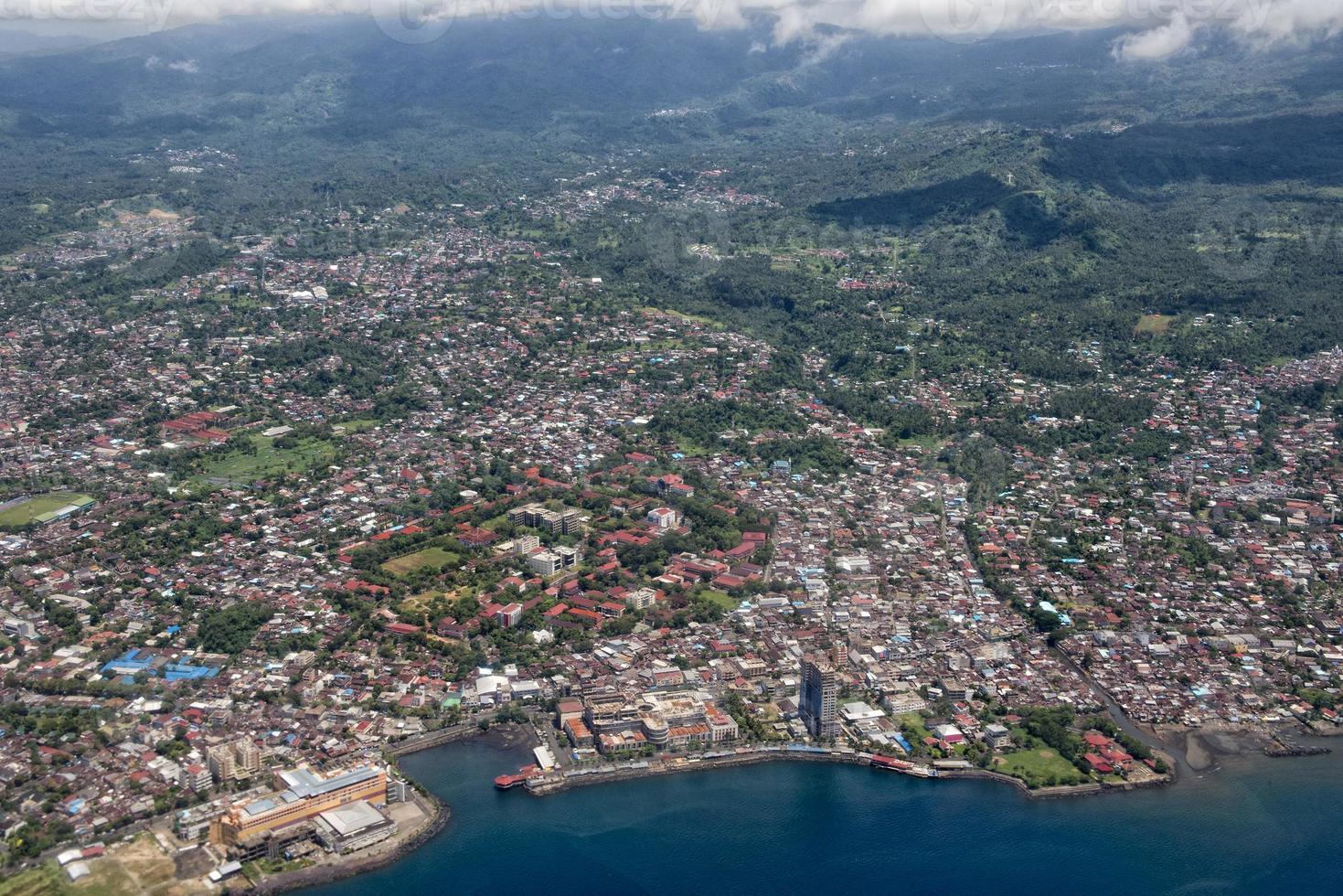 Indonesia Sulawesi Manado Area Aerial view photo