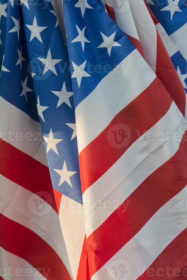 american flag waving photo