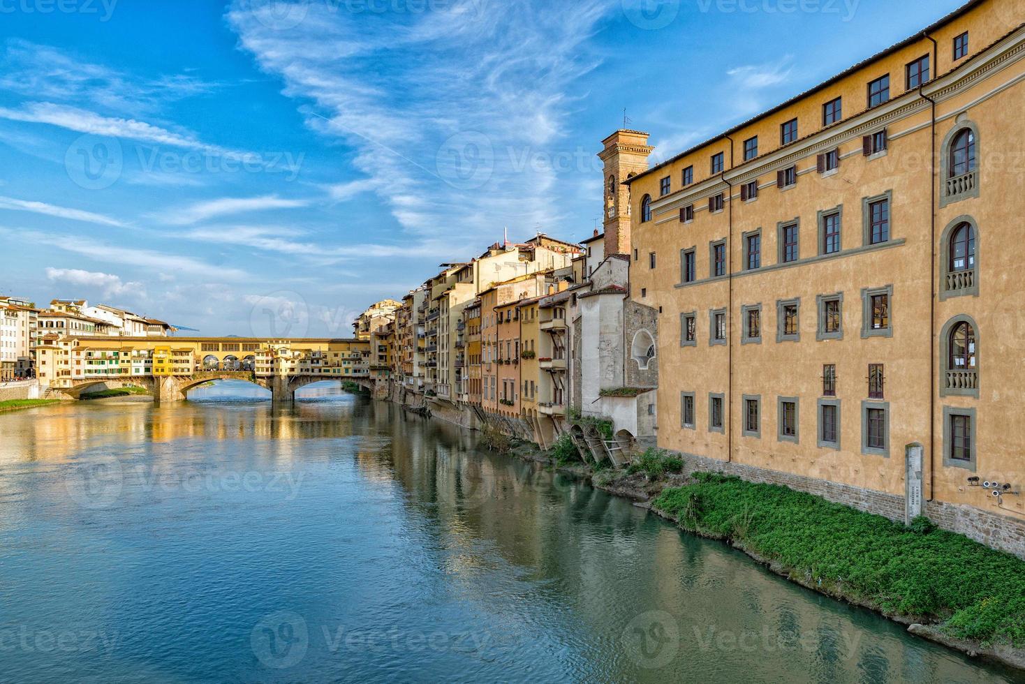 Florence Ponte Vecchio sunset view photo