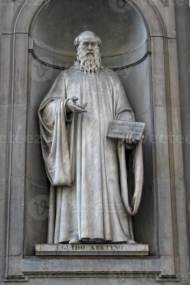 Florence uffizi statue Guido Aretino photo