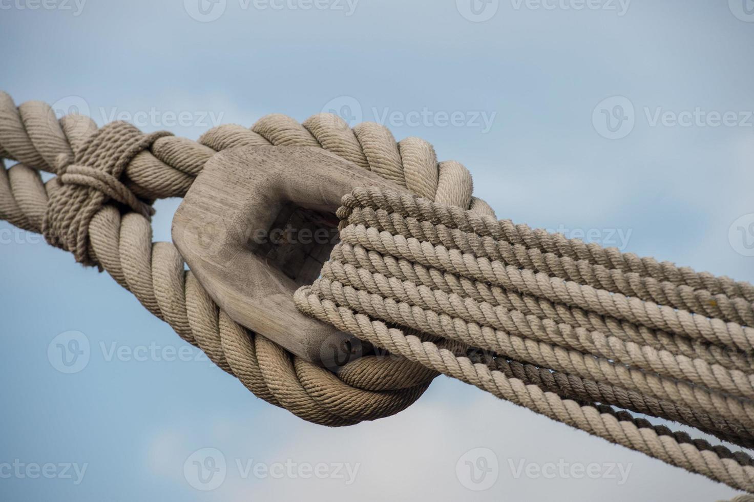 sail ship shrouds detail on sky photo