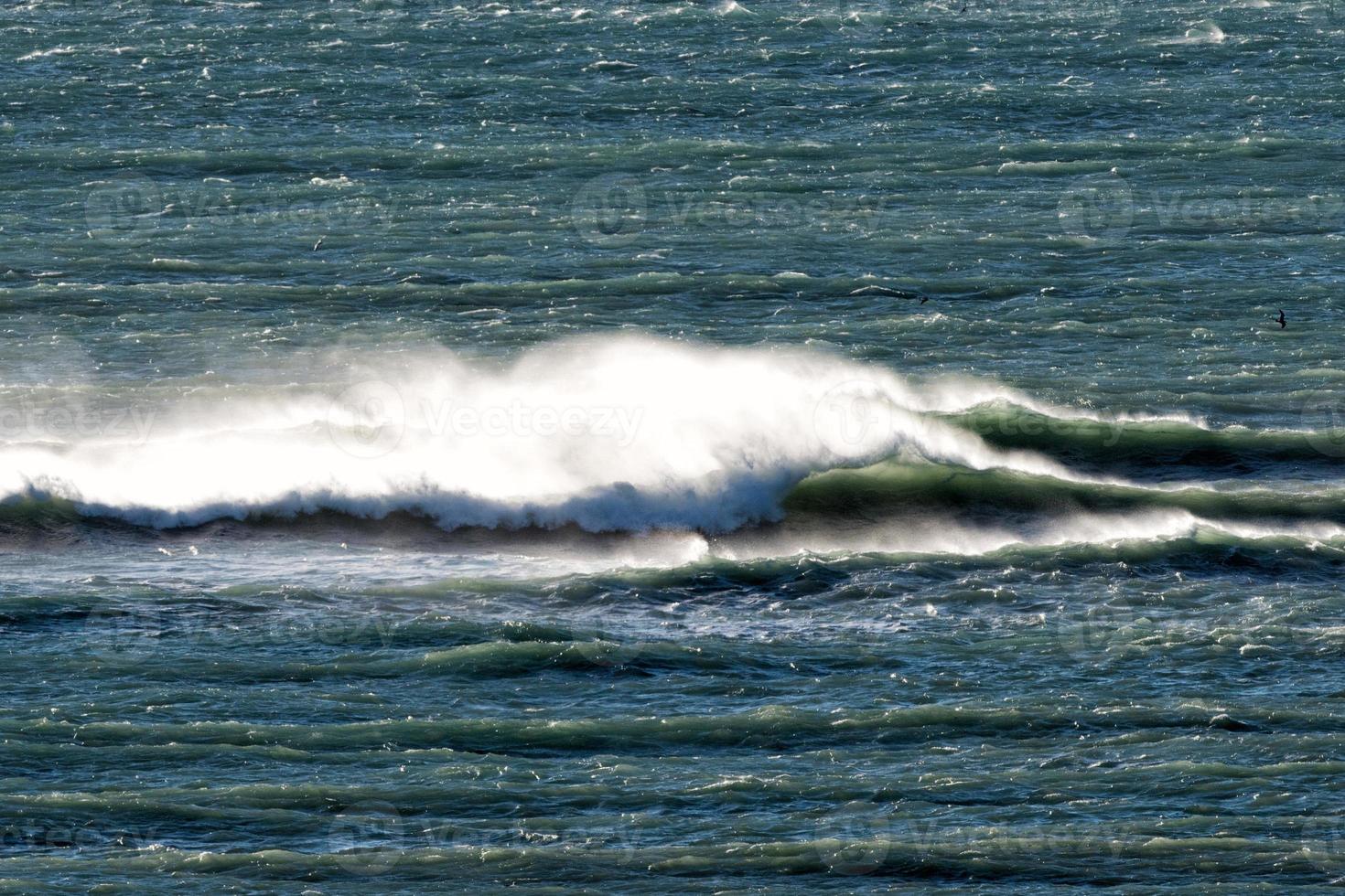 atlantic ocean waves in Patagonia photo