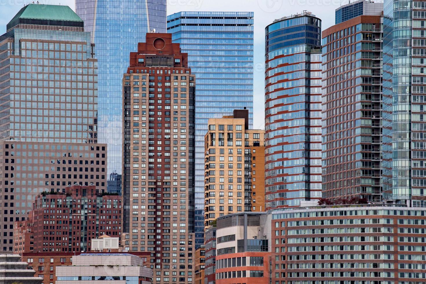 new york manhattan skyscrapers building detail photo