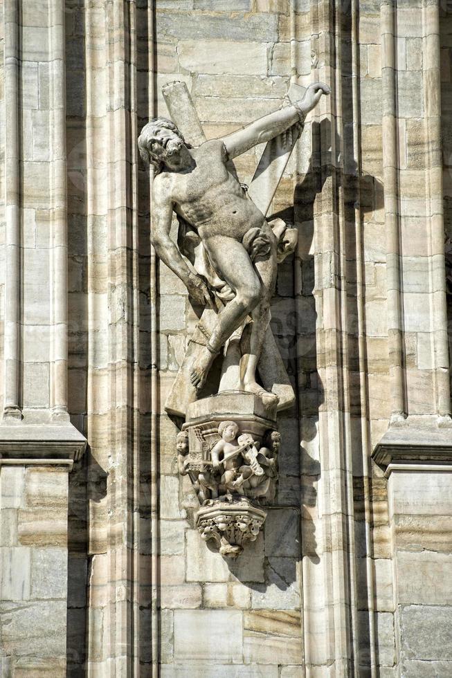 Milan 2005 Expo capital Cathedral statue detail photo