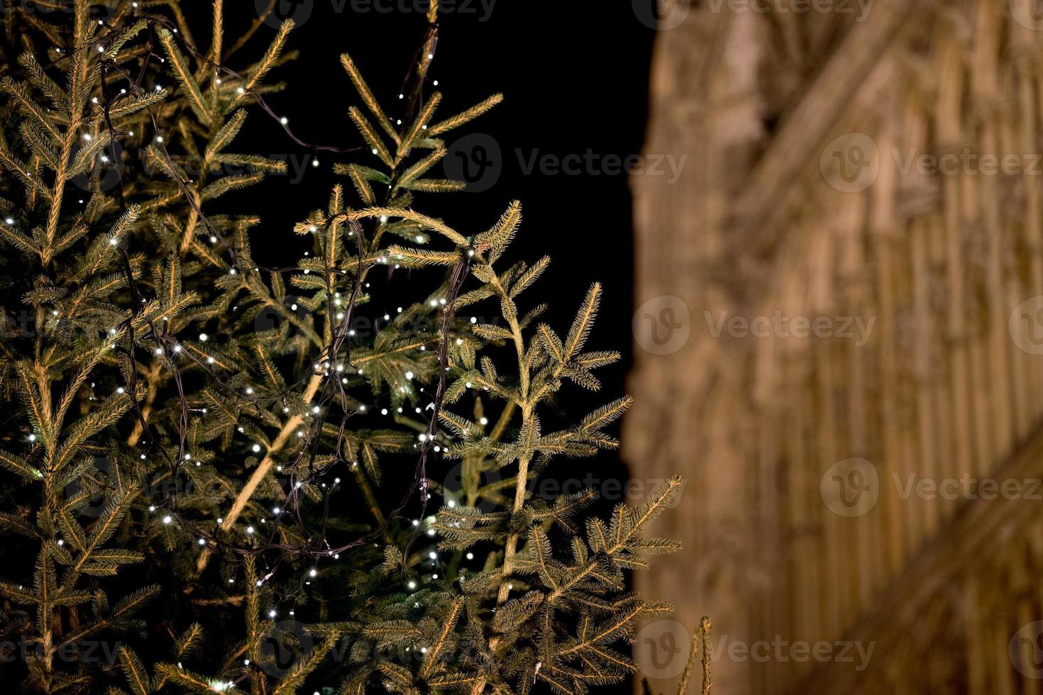 Christmas street decoration in England photo