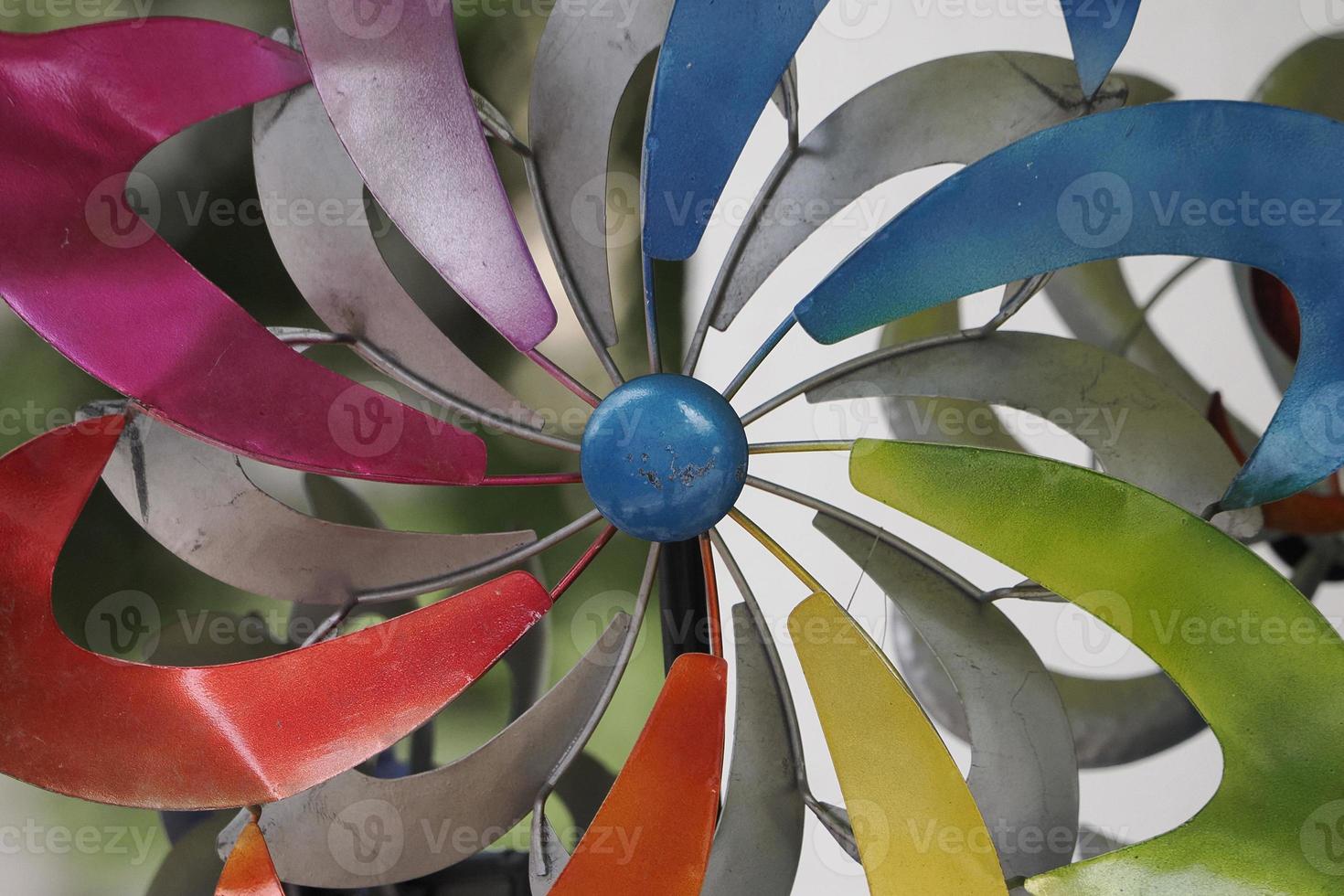 rainbow color pinwheel detail photo