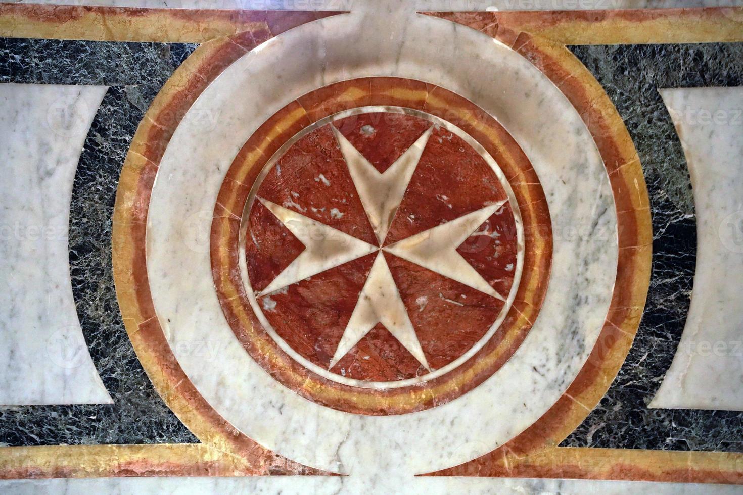 malta red cross symbol detail photo