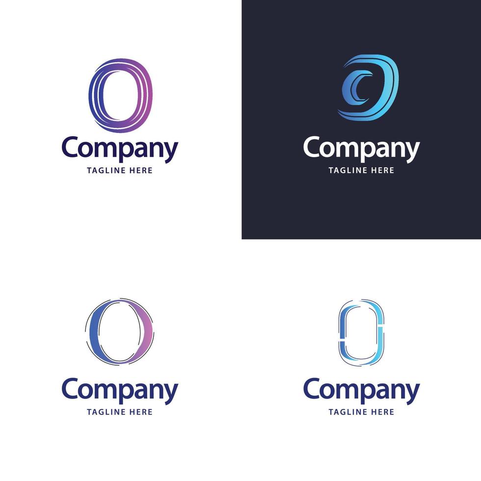 Letter O Big Logo Pack Design Creative Modern logos design for your business vector