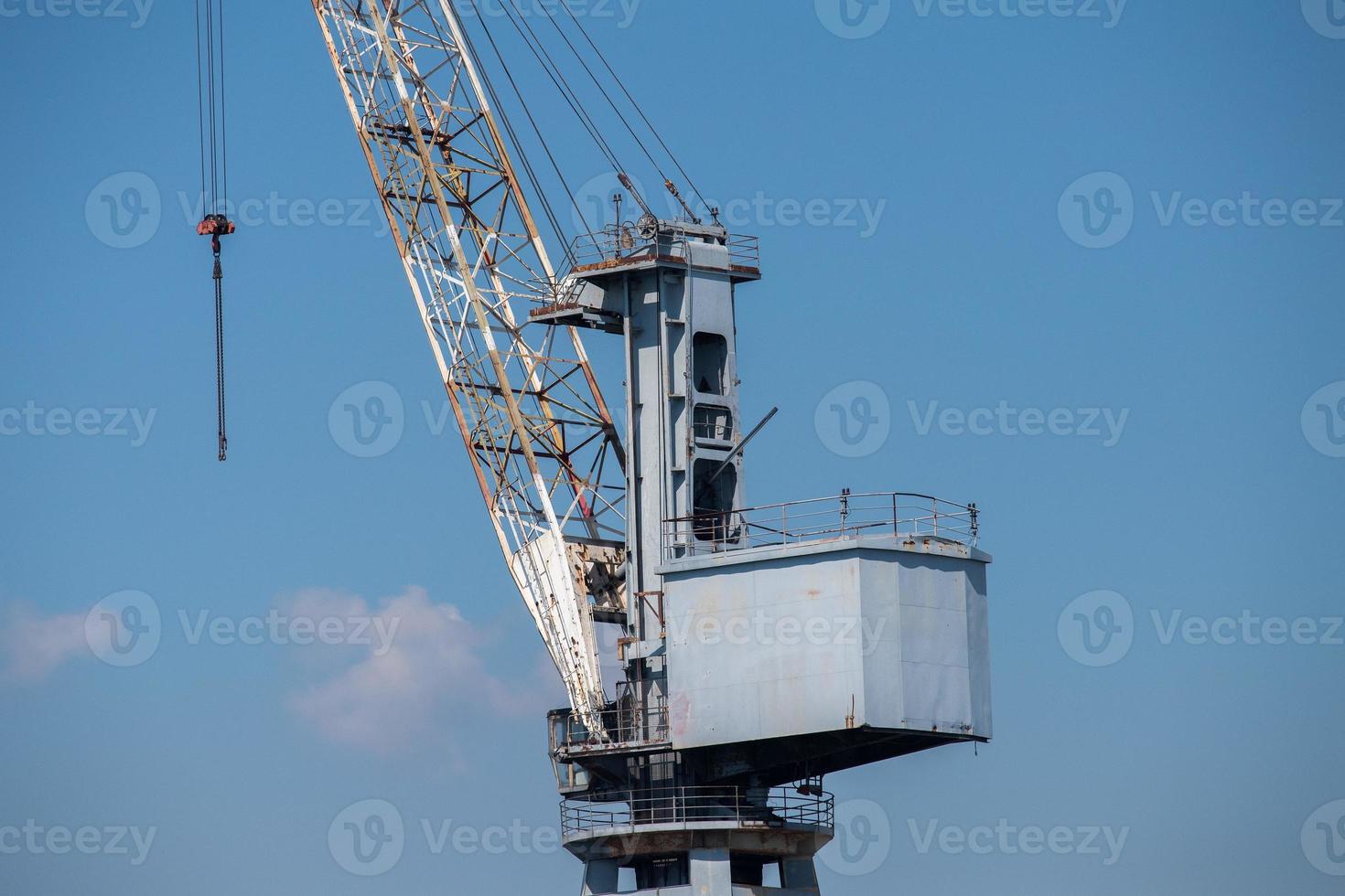 old harbor iron crane detail photo