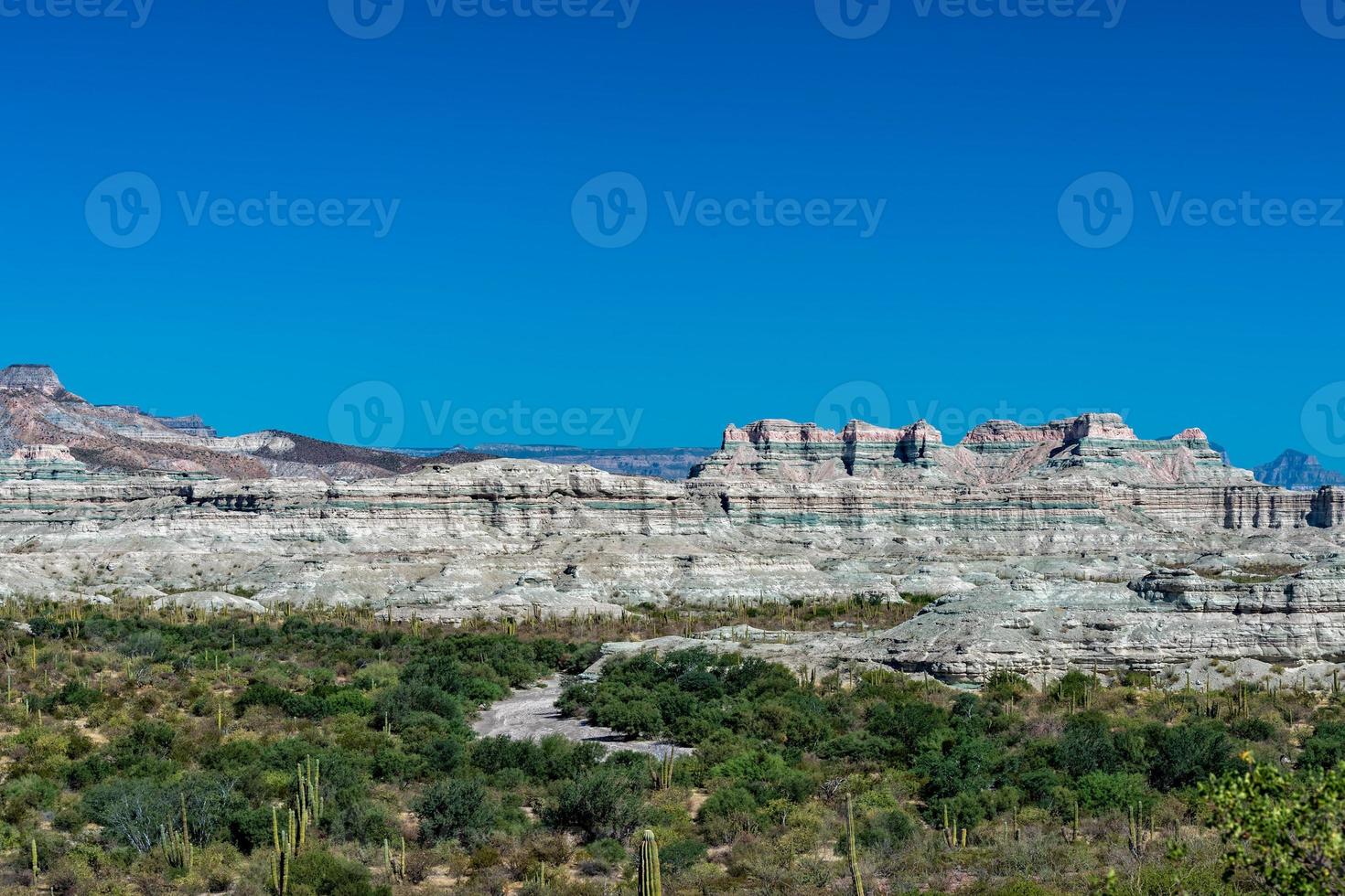 Baja California desert and cortez sea landscape view photo