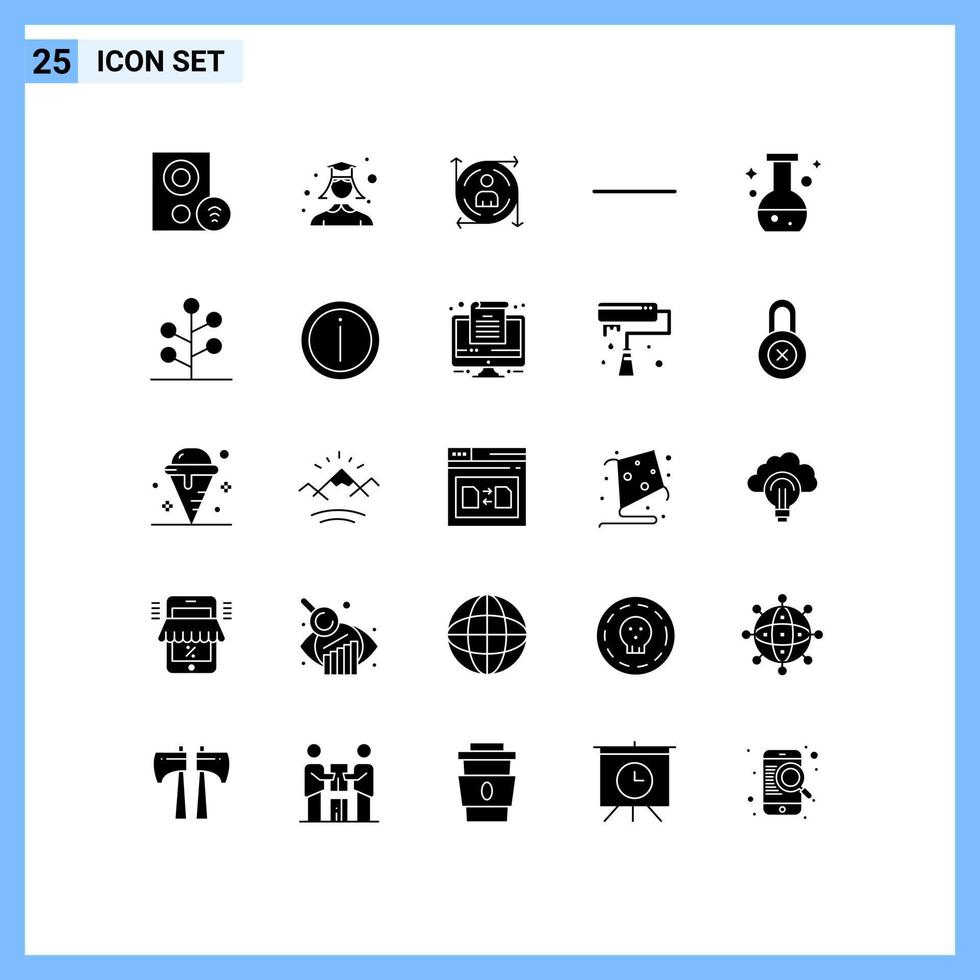 paquete de iconos de vector de stock de 25 signos y símbolos de línea para elementos de diseño de vector editables de ruta de resta de mujer de tubo de laboratorio