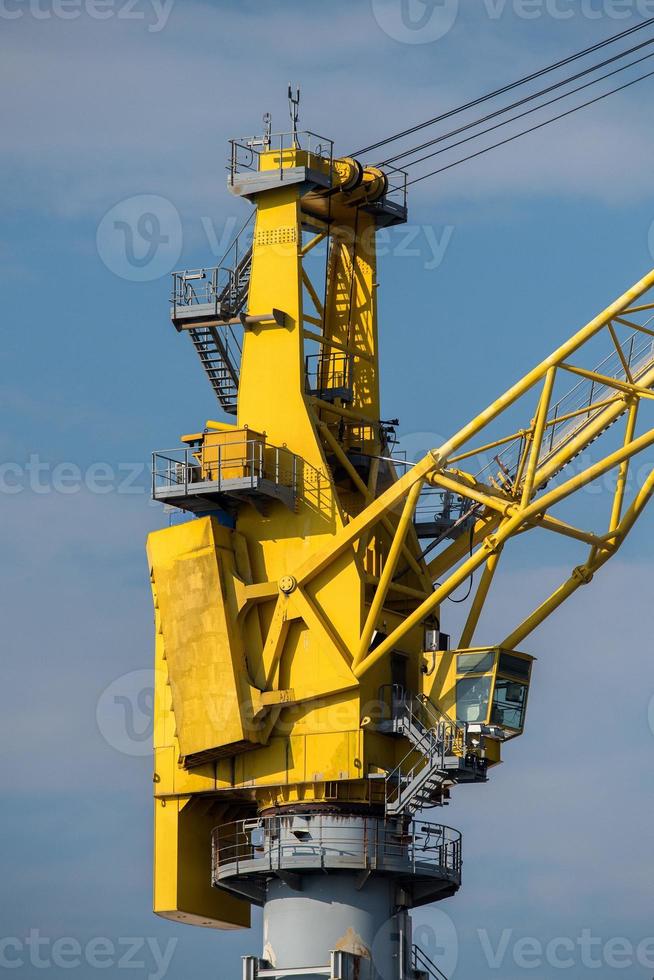 old harbor iron crane detail photo