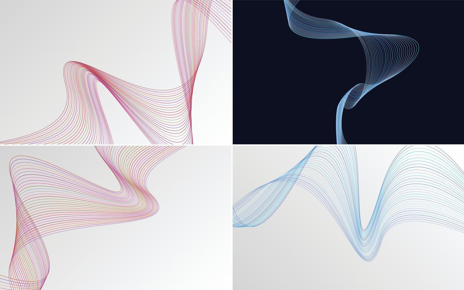 modern wave curve abstract presentation background Pack vector