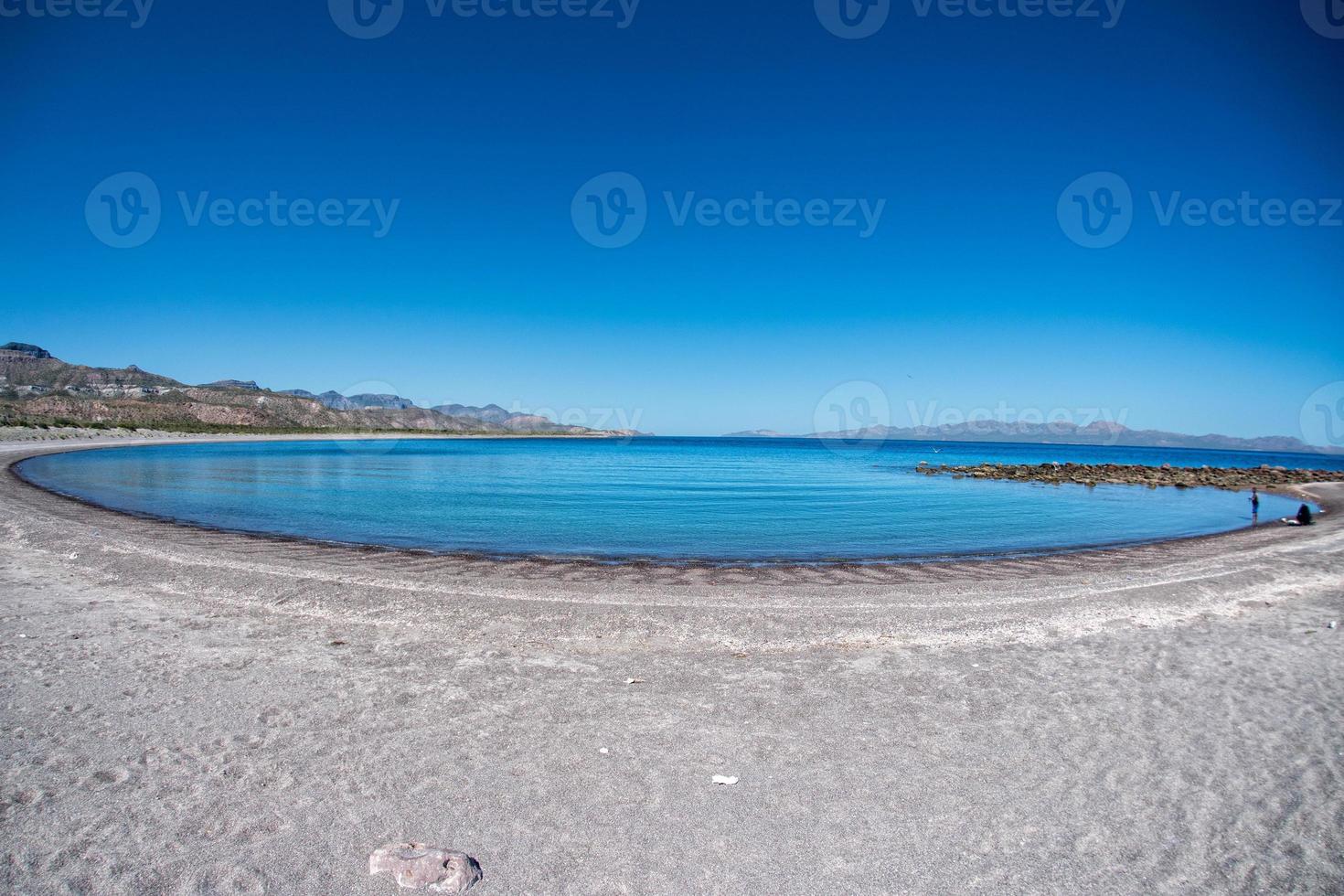 Baja California desert and cortez sea landscape view photo