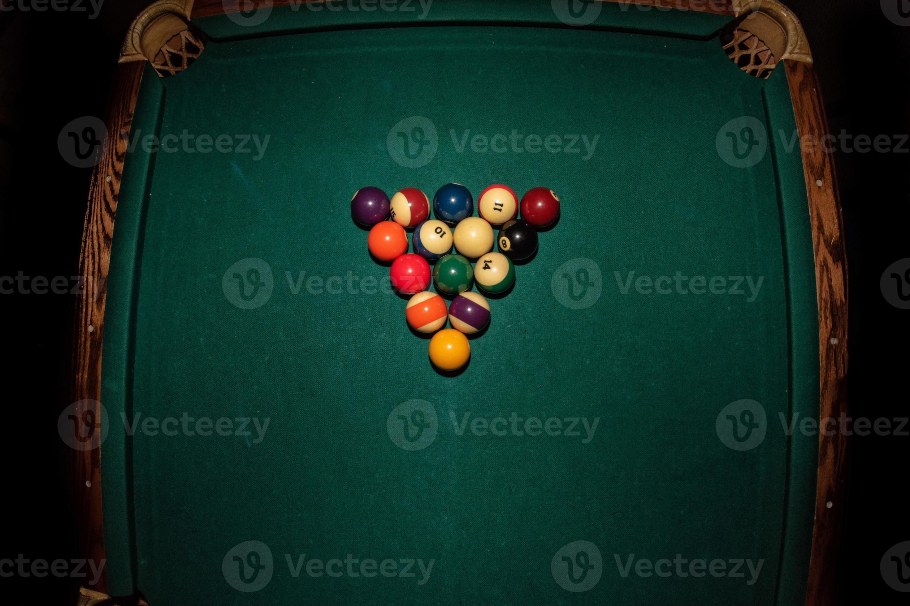 Pool billiard old eight balls table 17238634 Stock Photo at Vecteezy