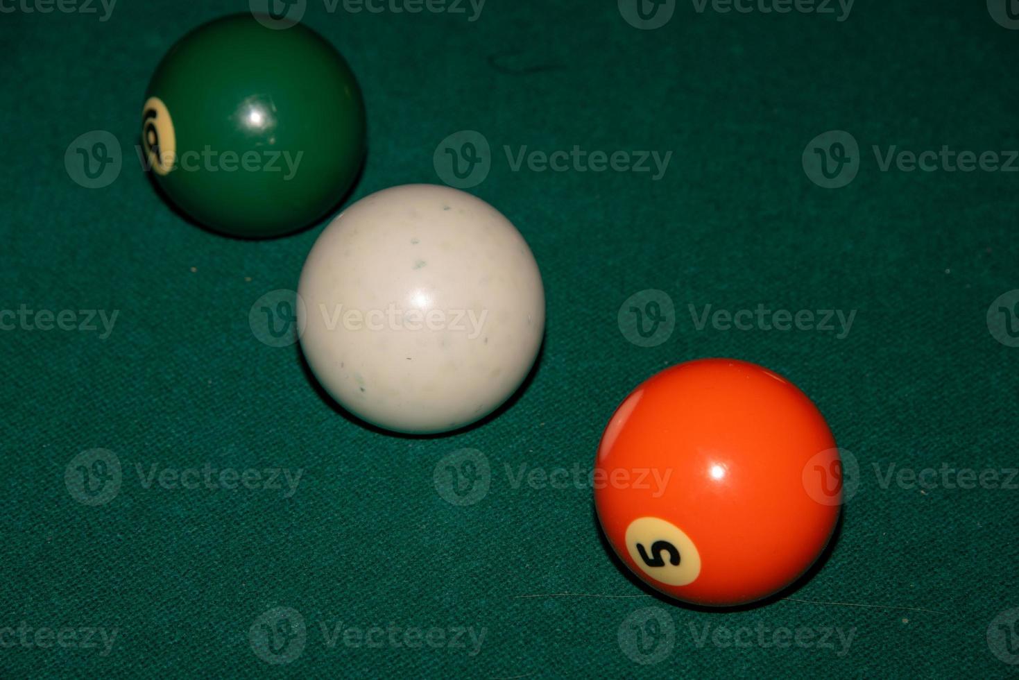 Pool billiard old eight balls table photo