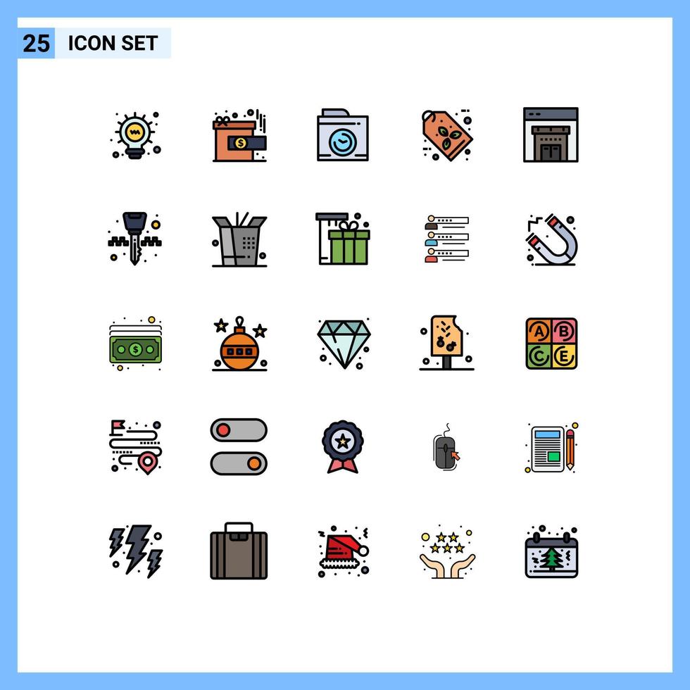 25 Creative Icons Modern Signs and Symbols of equipment store image online label Editable Vector Design Elements