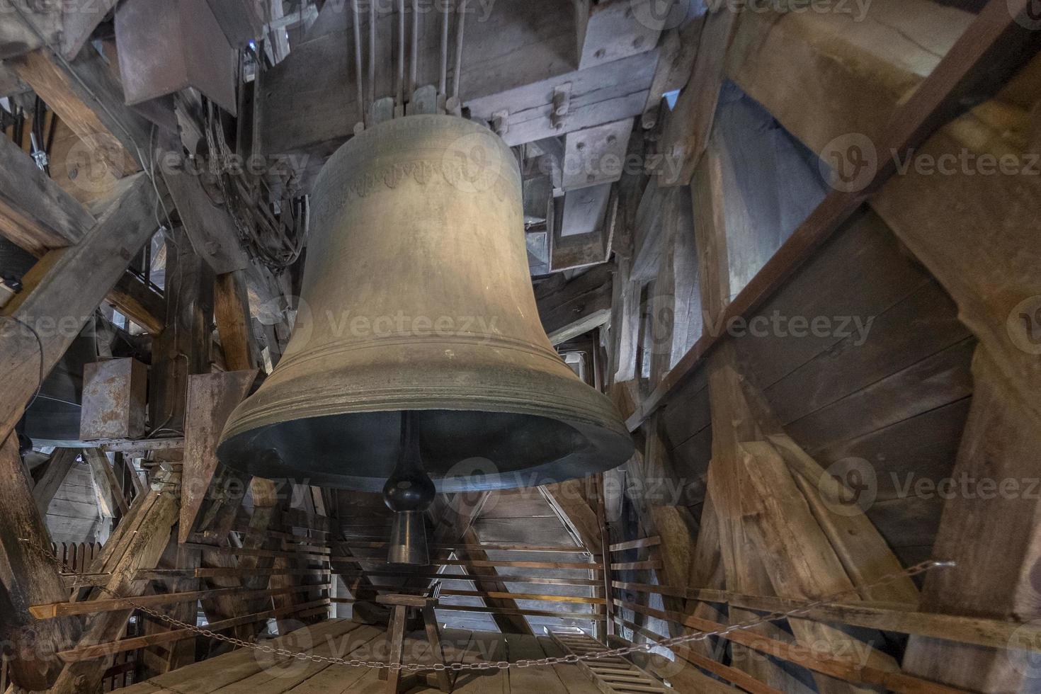 Notre dame paris cathedral bells and roof before fire photo