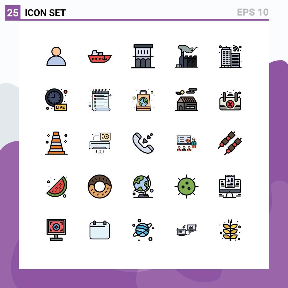 paquete de iconos de vector de stock de 25 signos y símbolos de línea para construir elementos de diseño de vector editables de autocracia de dominación de bienes de interés