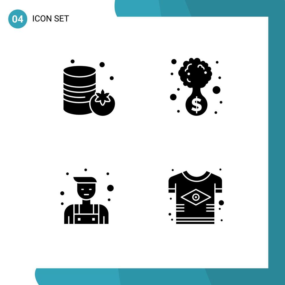 Group of Modern Solid Glyphs Set for canned repairman business money bank brazilian Editable Vector Design Elements