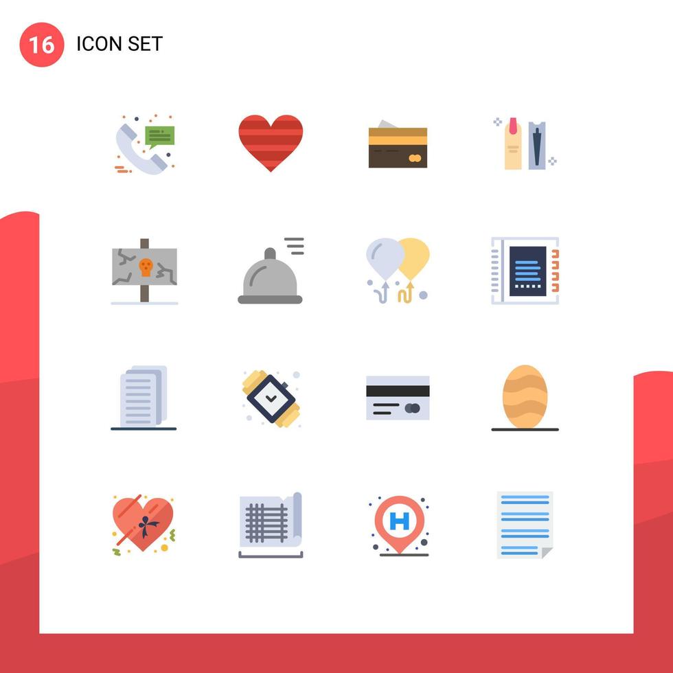 16 iconos creativos signos y símbolos modernos de belleza informe de dinero tarjetas de finanzas paquete editable de elementos de diseño de vectores creativos