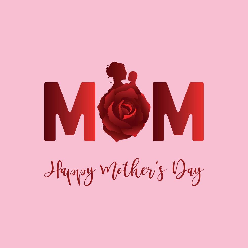 Happy mothers day, t-shirt design ,poster, print, postcard and other uses vector