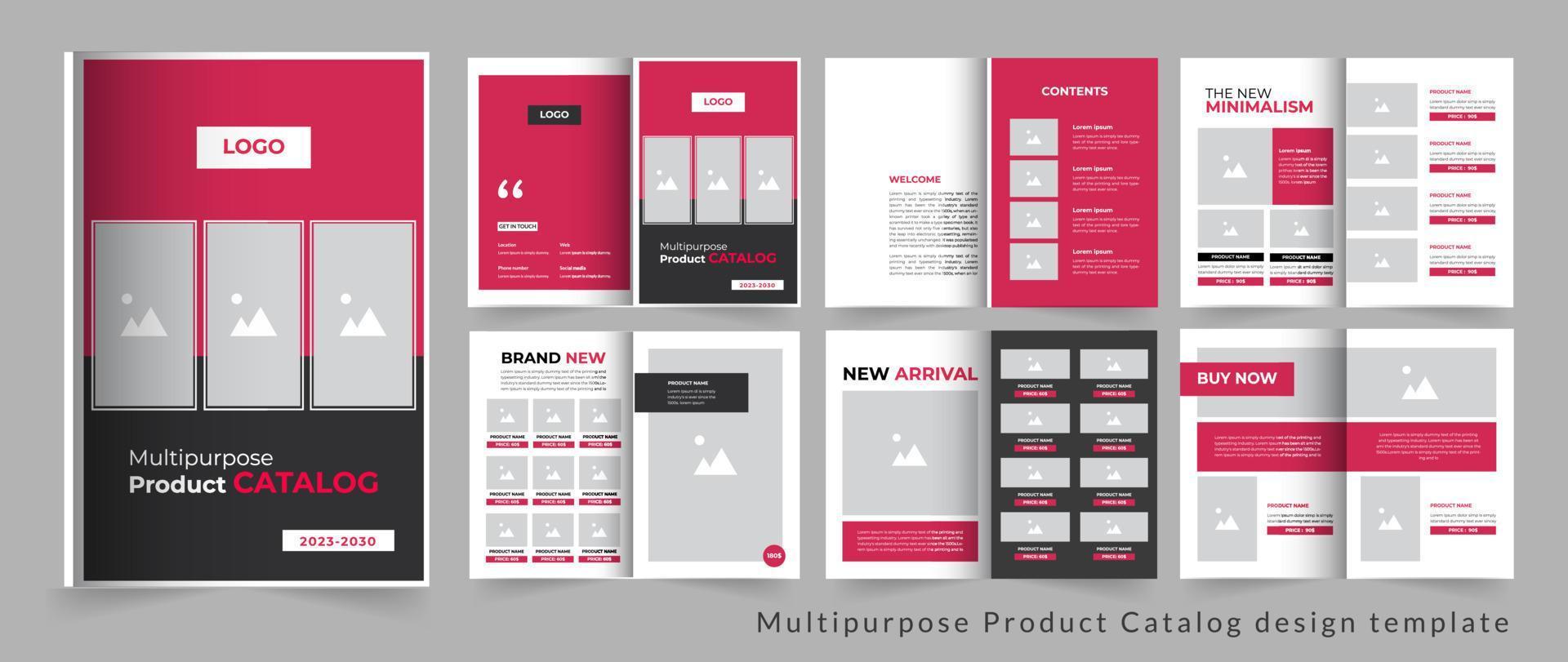 Multipurpose Product catalog design template vector