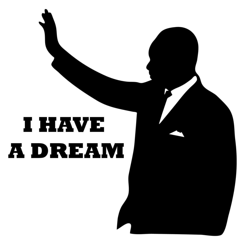 Happy MLK Day. Patriotic vector illustration.