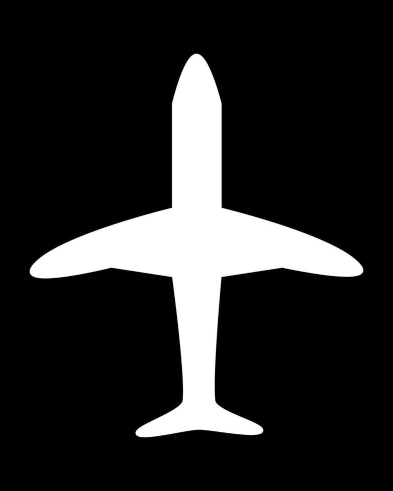 Silhouette Airplane Simple Outline vector