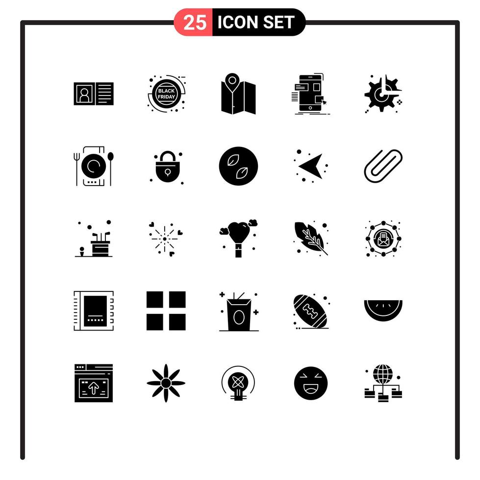 paquete de iconos de vector de stock de 25 signos y símbolos de línea para elementos de diseño de vector editables de venta móvil de interfaz de usuario