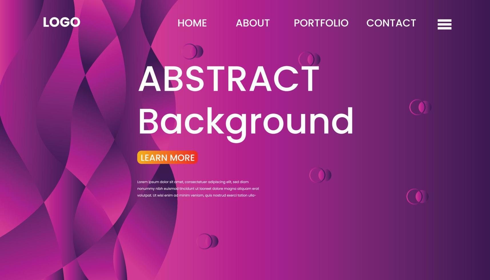 Abstract background Landing page free Vector