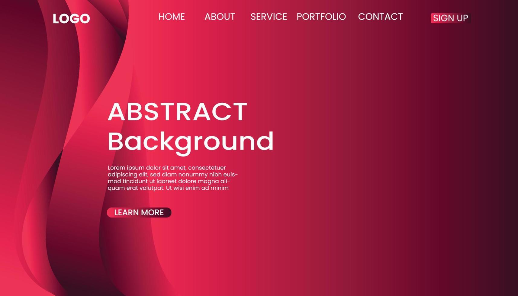 Abstract Background Website Landing Page free Vector Free Vector