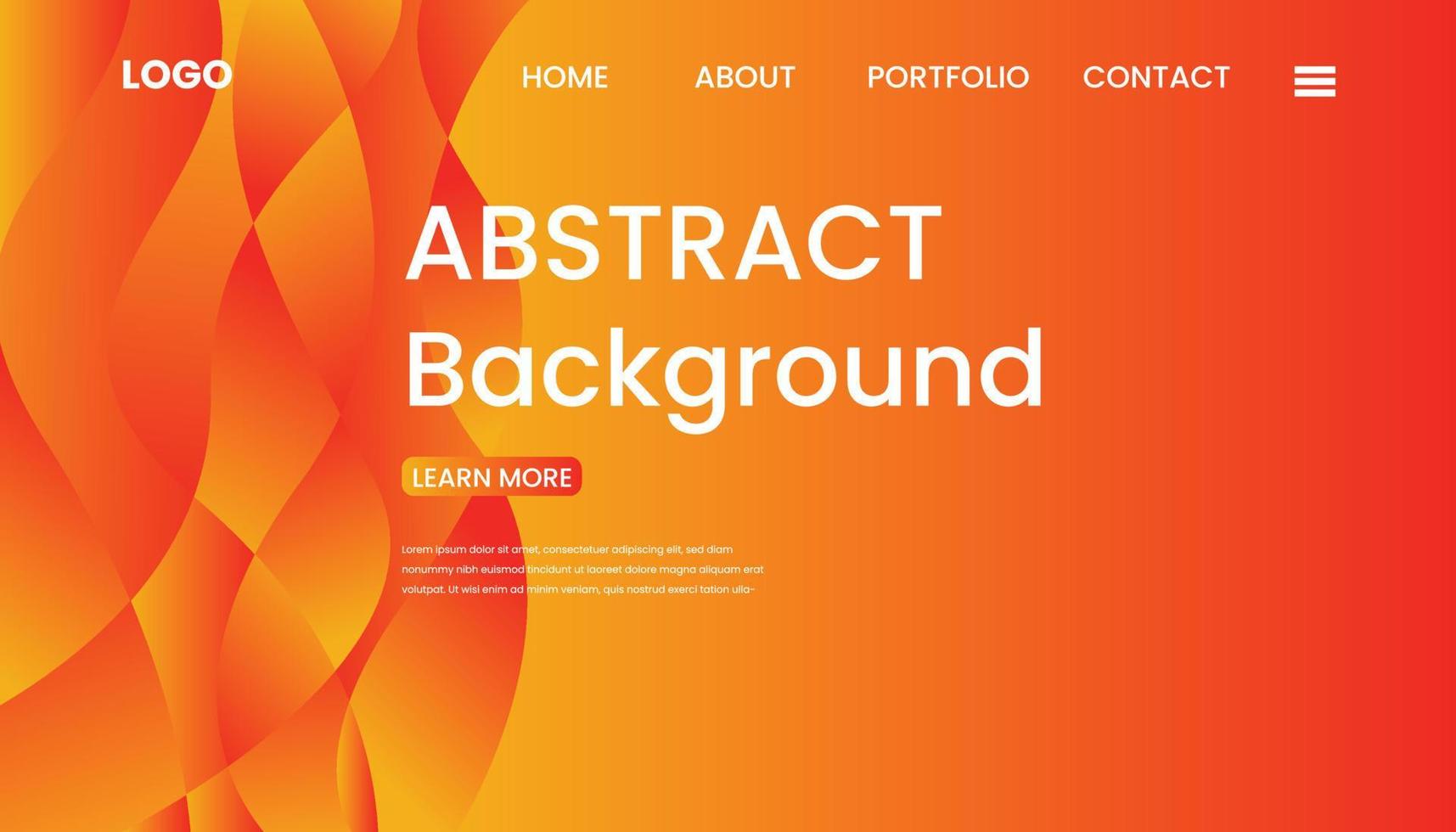 Abstract background Landing page free Vector