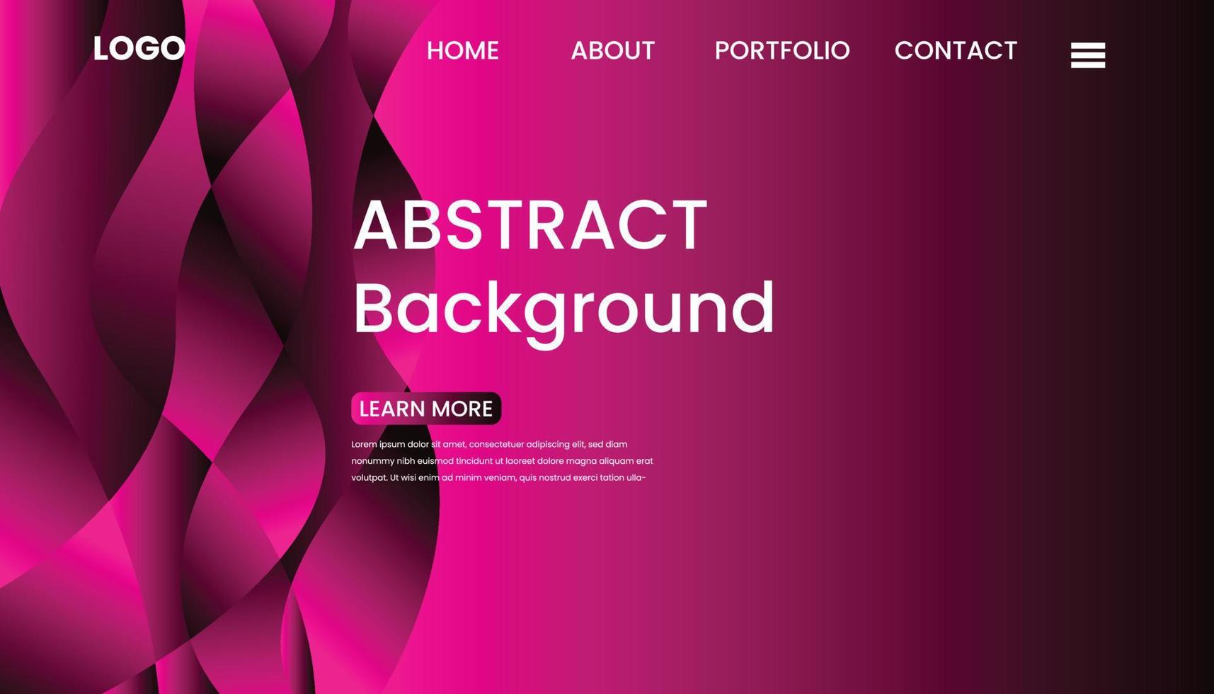 Abstract background Landing page free Vector