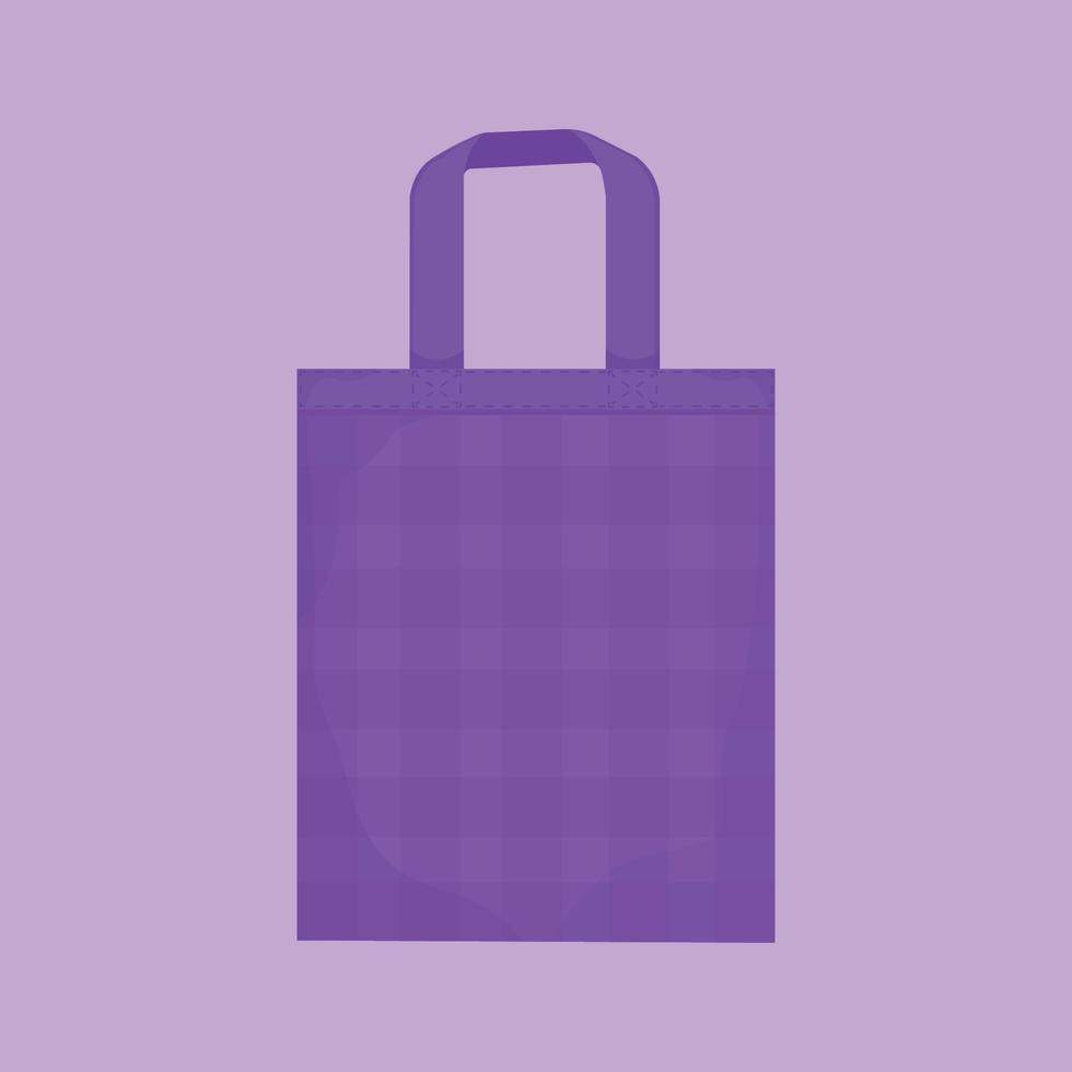 purple eco tote vector bag