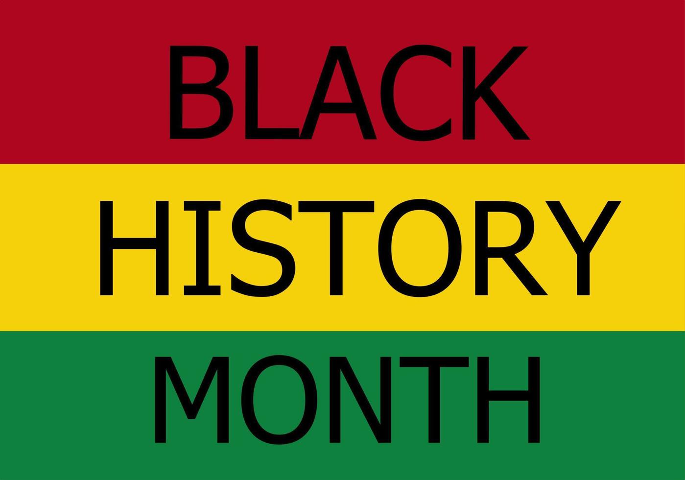 black history month banner with red, yellow and green background vector