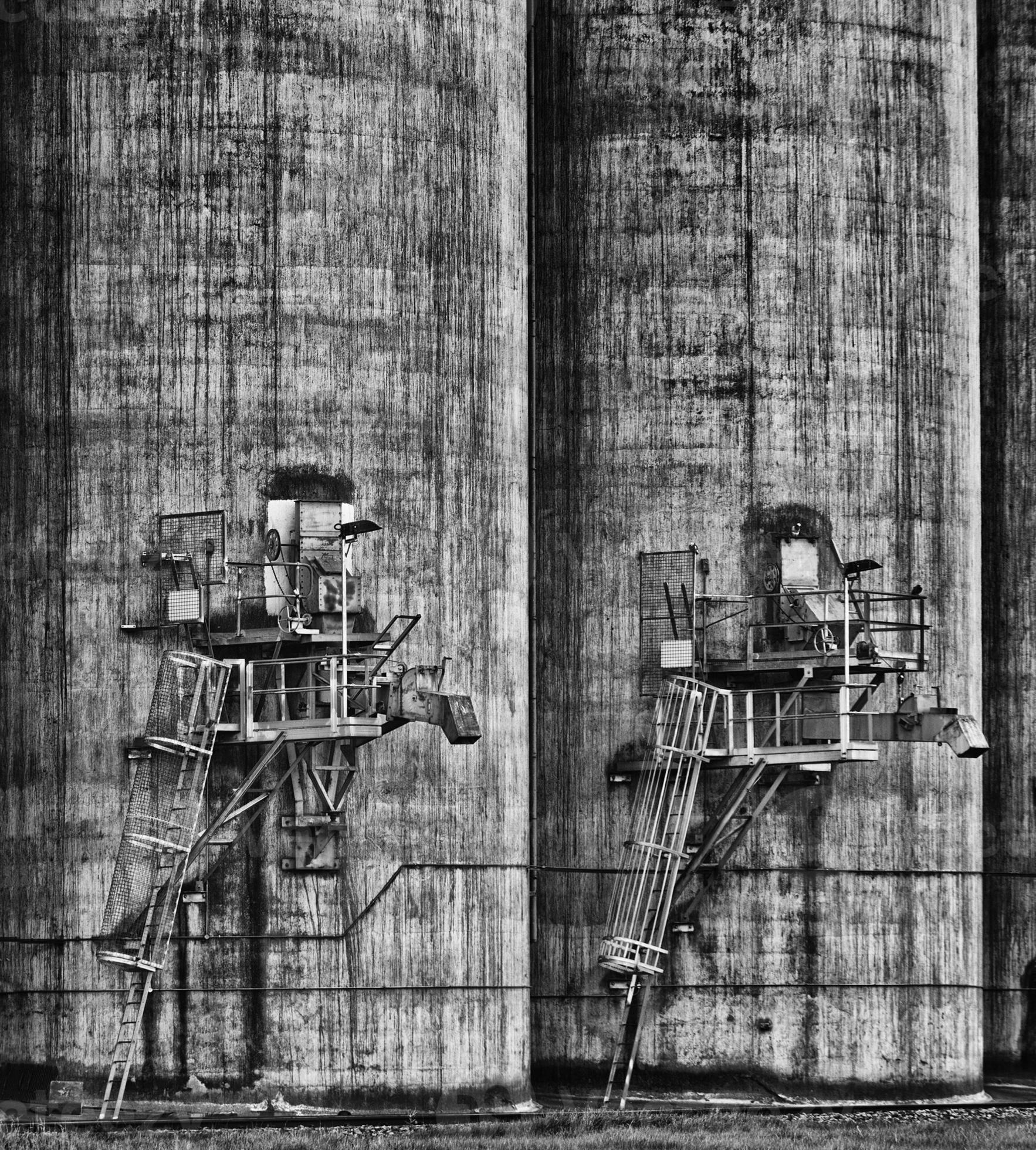 View of Grain silos 17241923 Stock Photo at Vecteezy