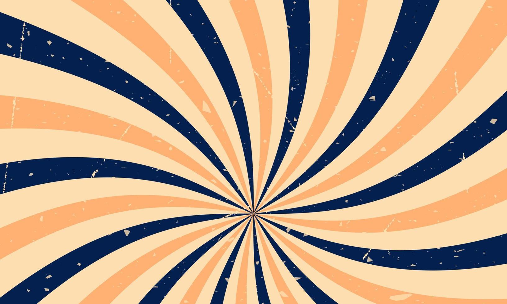 fondo vintage naranja y azul con líneas vector